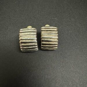 Vintage Givenchy Silver Clip on Earrings